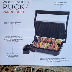 Wolfgang Puck Black Panini Duet Grill